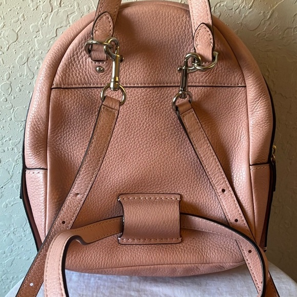 Coach: Pink Andi (F30530) Mini Leather Backpack- Silver Tone main image 9
